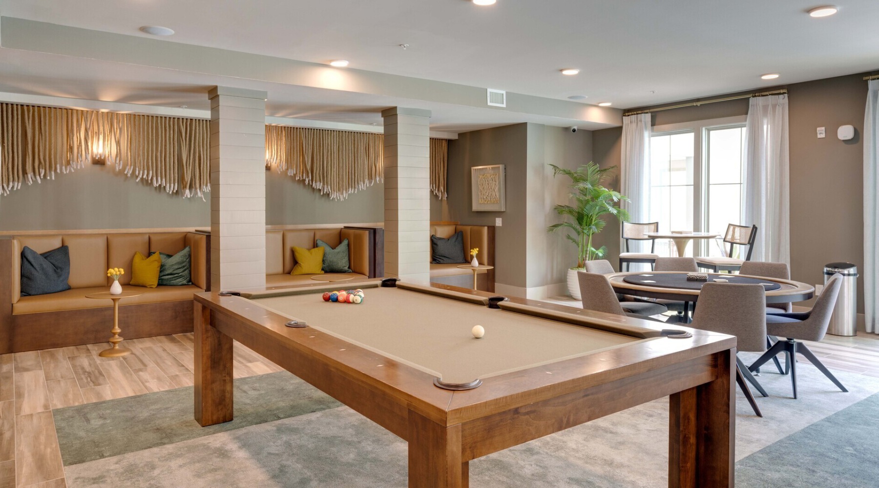Welcome to The Julington game room on wood-style flooring with a pool table
